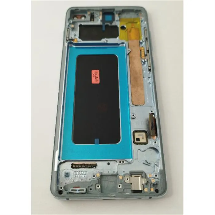 Pantalla lcd para Samsung Galaxy S10 Plus G975f mas tactil negro con marco azul calidad premium