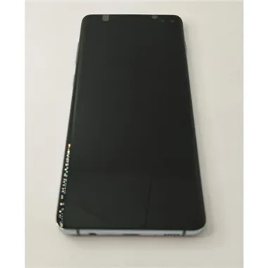Pantalla lcd para Samsung Galaxy S10 Plus G975f mas tactil negro con marco azul calidad premium