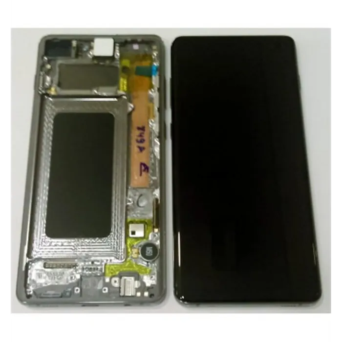 Samsung GH82-18849A Galaxy S10 plus S10+ SM-G975F pantalla lcd + táctil negro + marco negro premium SERVICE PACK