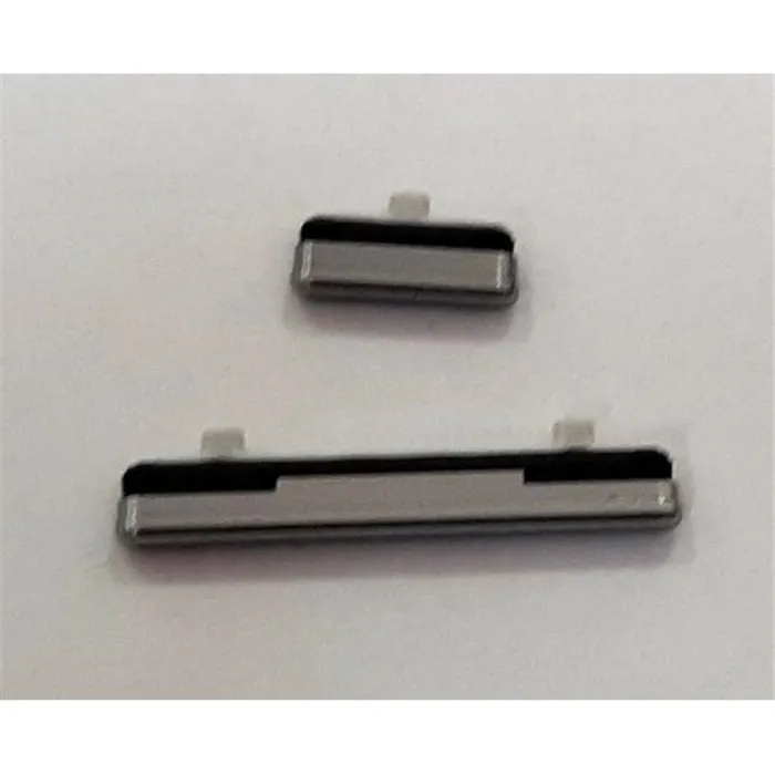 Set 2 botones platas para Samsung Galaxy S10e G970FD SM-G970FD calidad premium