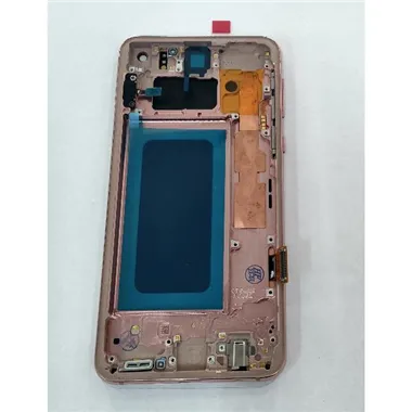 Pantalla lcd para Samsung Galaxy S10e G970F mas tactil negro mas marco rosa Calidad Premium