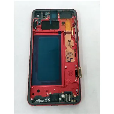 Pantalla oled para Samsung Galaxy S10e G970F mas tactil negro mas marco rojo calidad premium
