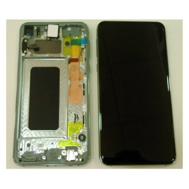Samsung GH82-18852E Galaxy S10e SM-G970F pantalla lcd + táctil negro + marco verde premium
