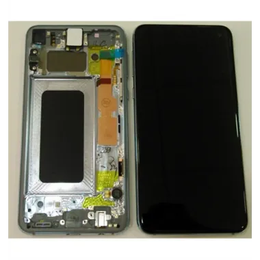 Samsung GH82-18852C Galaxy S10e SM-G970F pantalla lcd + táctil negro + marco azul premium
