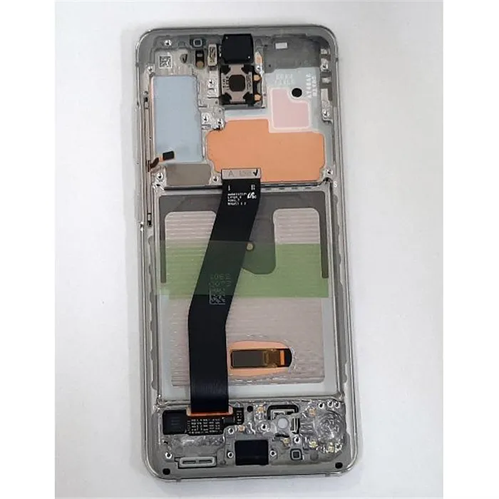 Pantalla lcd para Samsung Galaxy S20 SM-G980F SM-G981F GH82-22123B mas tactil negro mas marco blanco Service Pack