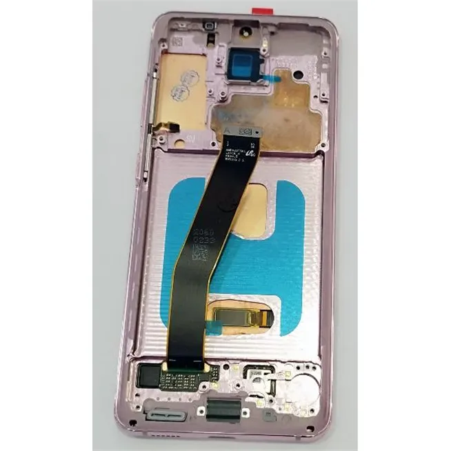 Pantalla lcd para Samsung Galaxy S20 G980F mas tactil negro con marco morado calidad premium