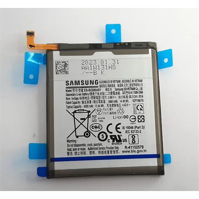Bateria EB-BG980ABY para Samsung Galaxy S20 4G 5G SM-G980F SM-G981F GH82-22122A Service Pack