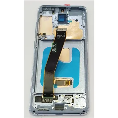 Pantalla lcd para Samsung Galaxy S20 G980F mas tactil negro con marco azul calidad premium