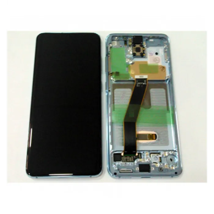Pantalla lcd para Samsung Galaxy S20 SM-G980F GH82-22123D + tactil negro + marco Cloud blue Premium Service Pack