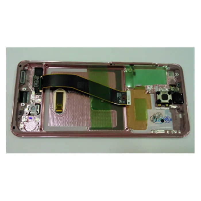 Pantalla lcd para Samsung Galaxy S20 SM-G980F GH82-22123C + tactil negro + marco Cloud Pink Premium Service Pack