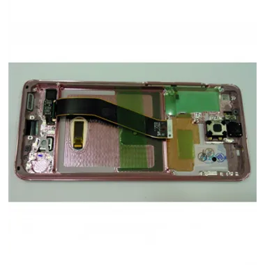 Pantalla lcd para Samsung Galaxy S20 SM-G980F GH82-22123C + tactil negro + marco Cloud Pink Premium Service Pack