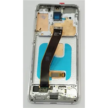 Pantalla lcd para Samsung Galaxy S20 G980F mas tactil negro con marco blanco calidad premium