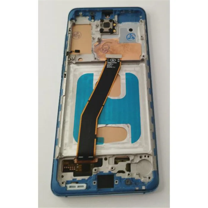 Pantalla TFT para Samsung Galaxy S20 G980F mas tactil negro con marco azul Compatible