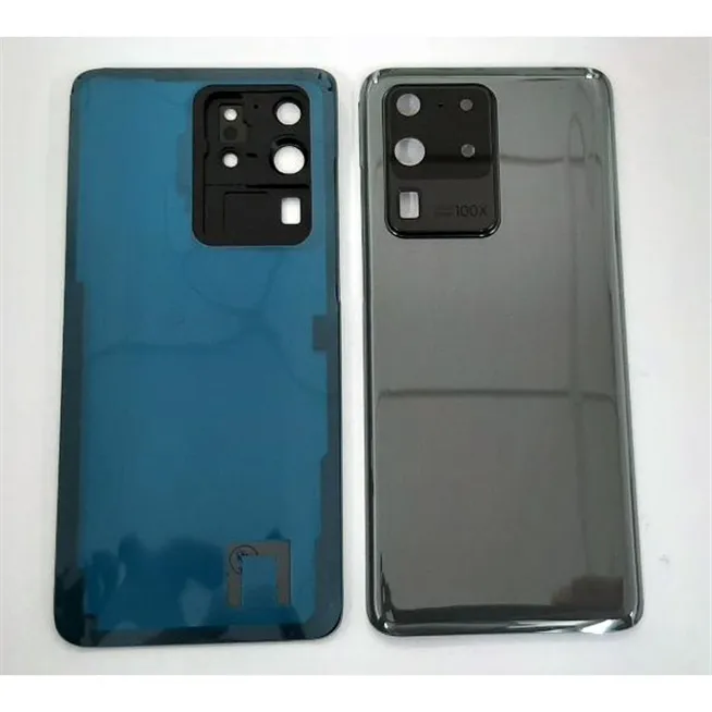 Tapa trasera o tapa bateria plata para Samsung galaxy s20 ultra mas cubierta camara