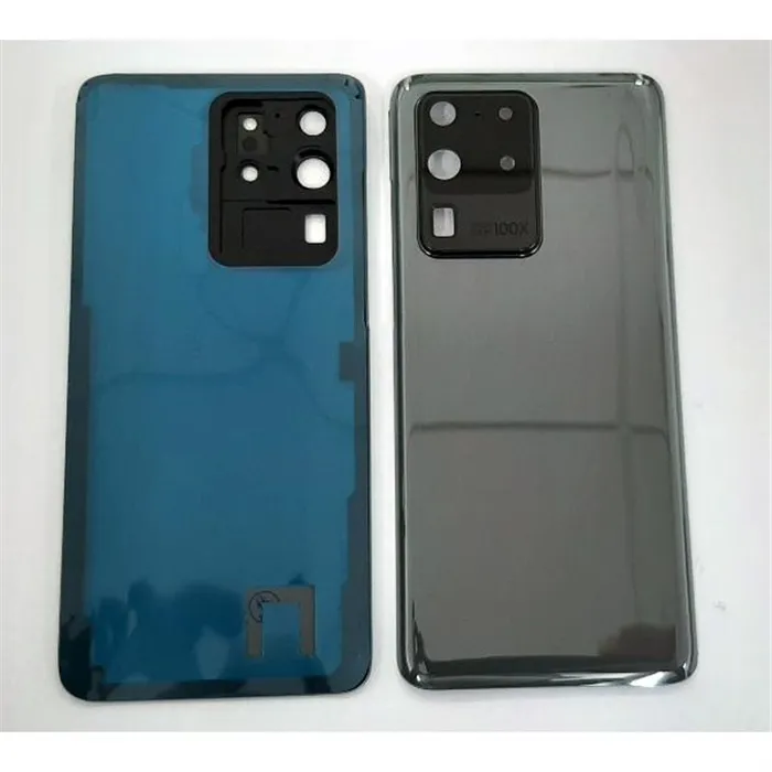 Tapa trasera o tapa bateria plata para Samsung galaxy s20 ultra mas cubierta camara