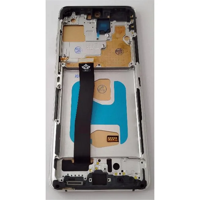 Pantalla lcd para Samsung Galaxy S20 Ultra Samsung Galaxy S20 Ultra 5G mas tactil negro con marco blanco TFT