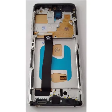 Pantalla lcd para Samsung Galaxy S20 Ultra Samsung Galaxy S20 Ultra 5G mas tactil negro con marco blanco TFT