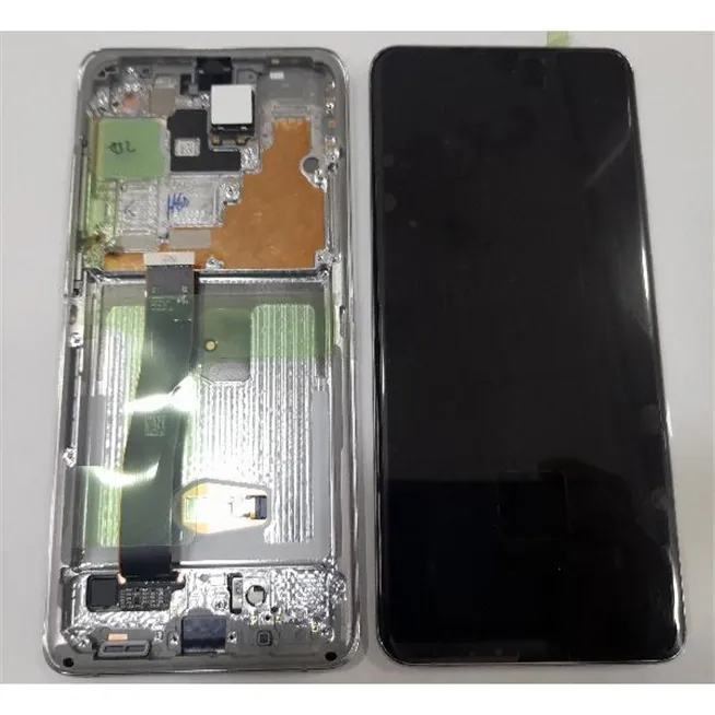 Pantalla lcd para Samsung Galaxy S20 Ultra GH82-26032C SM-G988F SM-G988 G988F G988 mas tactil negro mas marco blanc