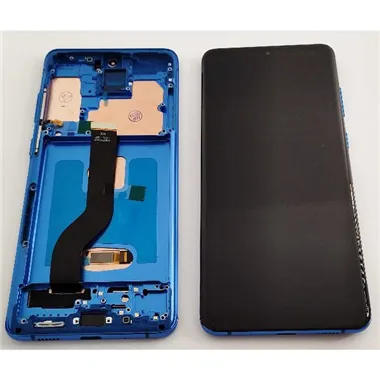 Pantalla oled para Samsung Galaxy S20 Plus S20+ G985 G986 5G mas tactil negro mas marco azul oscuro compatible