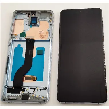 Pantalla oled para Samsung Galaxy S20 Plus S20+ G985 G986 5G mas tactil negro mas marco azul claro compatible