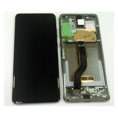 Pantalla lcd para Samsung Galaxy S20 PLUS SM-G986F GH82-22145E + tactil negro + marco Cosmic gray Premium Service P
