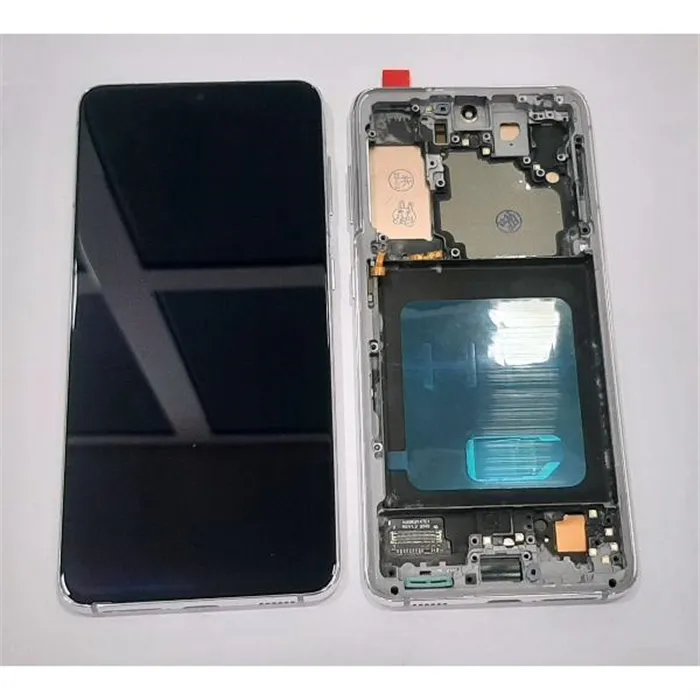 Pantalla oled para Samsung Galaxy S21 5G SM-G991B SM-G991 G991B G991 mas tactil negro mas marco plata compatible