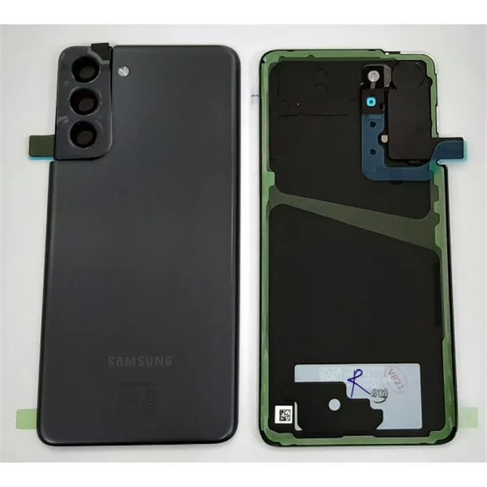 Tapa trasera o tapa bateria gris para Samsung Galaxy S21 5G SM-G991B SM-G991 G991B GH82-24519A Service Pack