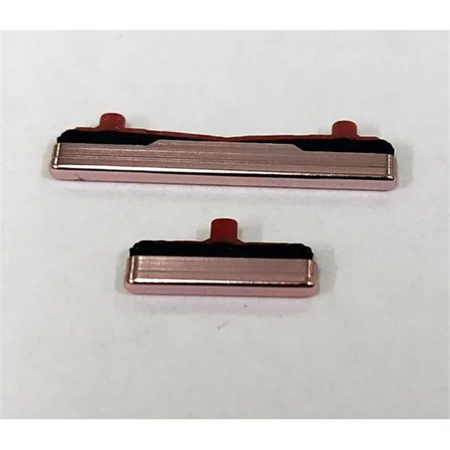 Set 2 botones rosas para Samsung Galaxy S21 5G S21 Plus 5G S21 Ultra 5G calidad premium SM-G991B SM-G991 G991B SM-G