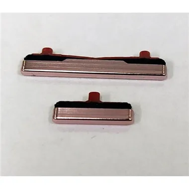 Set 2 botones rosas para Samsung Galaxy S21 5G S21 Plus 5G S21 Ultra 5G calidad premium SM-G991B SM-G991 G991B SM-G