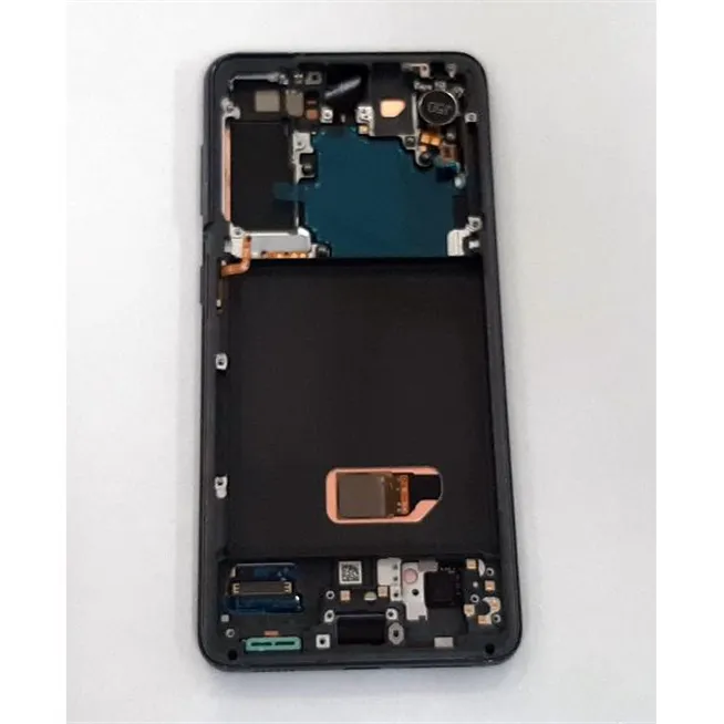 Pantalla para Samsung Galaxy S21 5G SM-G991B SM-G991 G991B G991 GH82-27256A mas táctil negro mas marco phantom gris