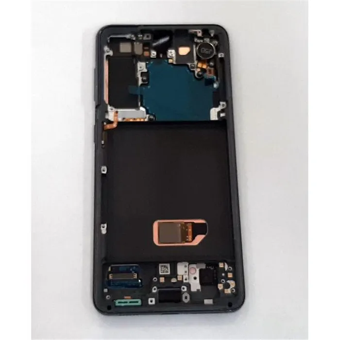 Pantalla para Samsung Galaxy S21 5G SM-G991B SM-G991 G991B G991 GH82-27256A mas táctil negro mas marco phantom gris