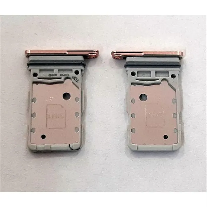 Soporte o bandeja dual sim rosa para Samsung Galaxy S21 5G SM-G991 calidad premium