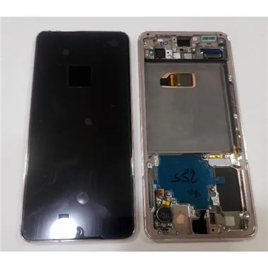 Pantalla para Samsung Galaxy S21 5G SM-G991B GH82-27255B + táctil negro + marco phantom Violet Service Pack Premium
