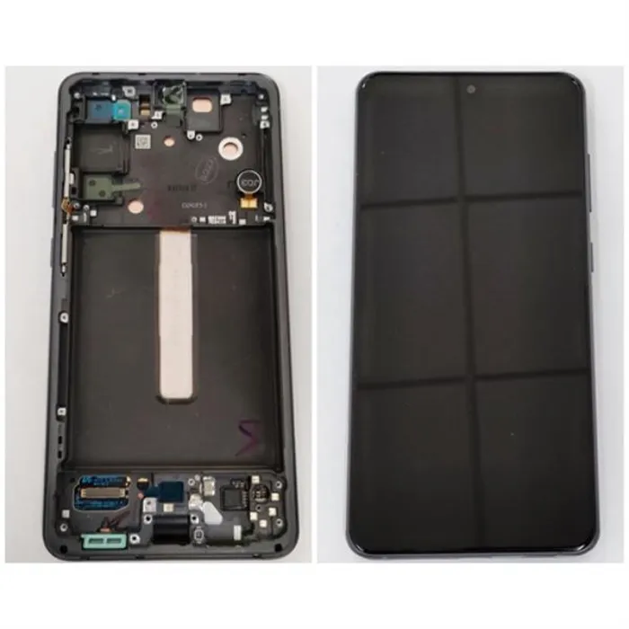 Pantalla LCD para Samsung Galaxy S21 FE SM-G990B GH82-26414A mas tactil negro mas marco gris service pack
