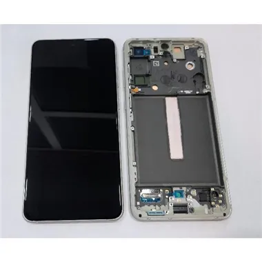 Pantalla lcd para Samsung Galaxy S21 FE SM-G990B GH82-26414C GH82-26420C mas tactil negro mas marco verde Service P