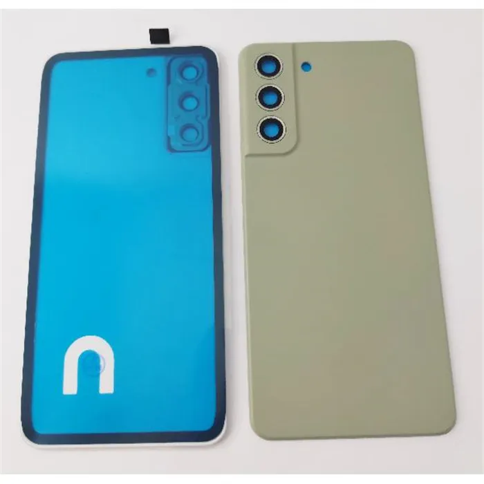 Tapa trasera o tapa bateria verde para Samsung Galaxy S21 FE G990B con lente de camara