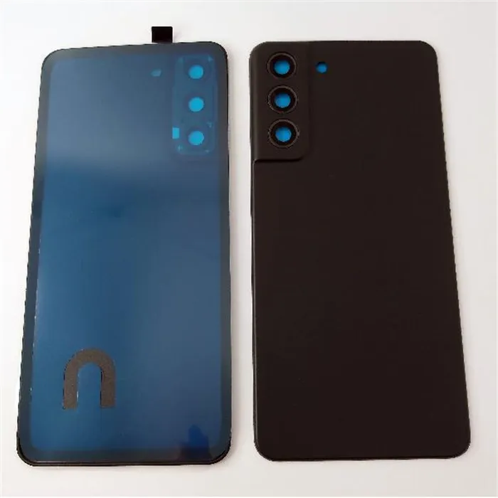Tapa trasera o tapa bateria negra para Samsung Galaxy S21 FE G990B con lente de camara