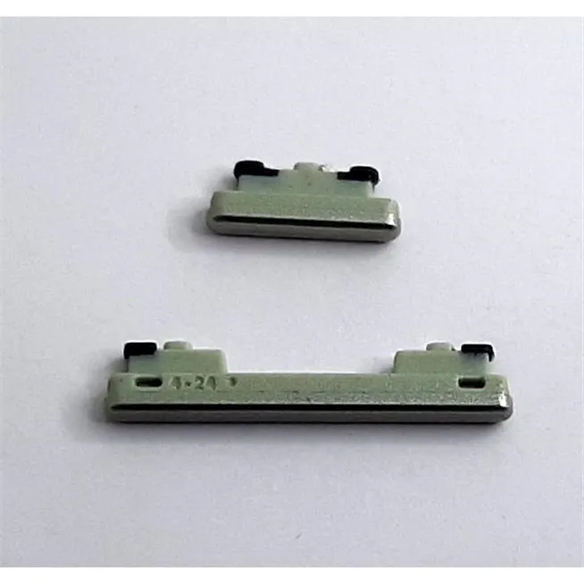 Set 2 botones verdes para Samsung Galaxy S21 FE G990B calidad premium