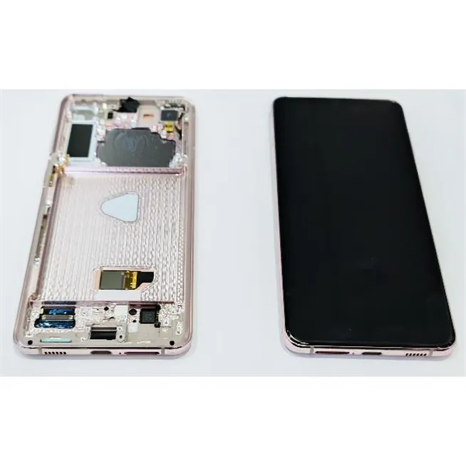 Pantalla lcd para Samsung Galaxy S21 Plus 5G SM-G996 GH82-24555B mas tactil negro mas marco violeta Service Pack