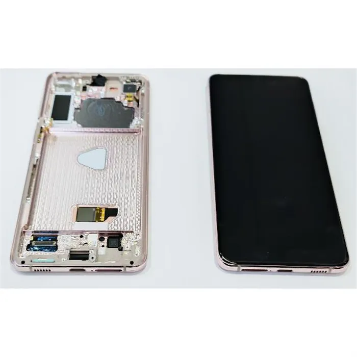 Pantalla lcd para Samsung Galaxy S21 Plus 5G SM-G996 GH82-24555B mas tactil negro mas marco violeta Service Pack