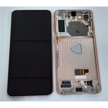Pantalla LCD para Samsung Galaxy s21 plus 5G SM-G996 GH82-24553B mas tactil negro mas marco violeta service pack