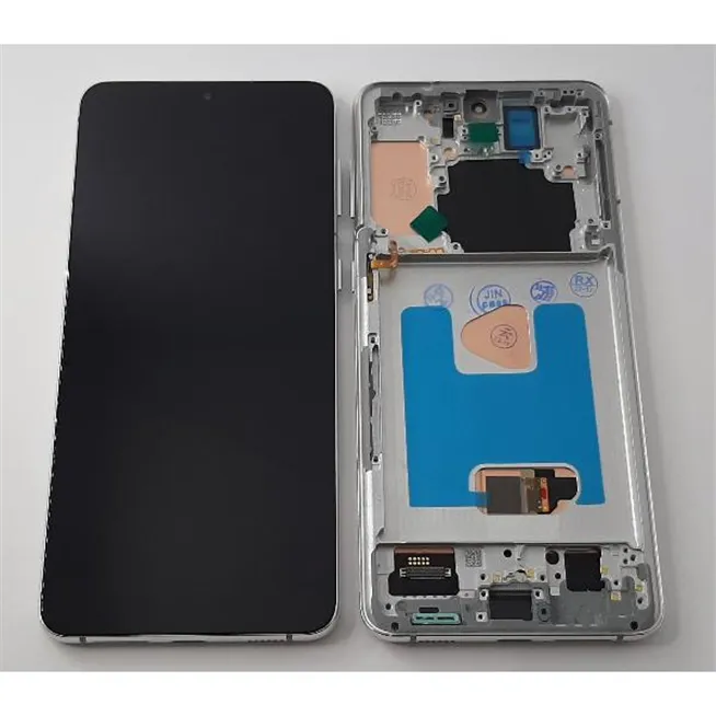 Pantalla oled para Samsung Galaxy S21 Plus 5G SM-G996 mas tactil negro mas marco plata compatible