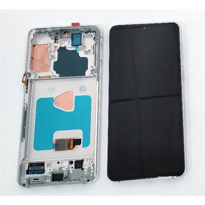 Pantalla lcd para Samsung Galaxy S21 Plus 5G SM-G996 mas tactil negro mas marco plata calidad premium