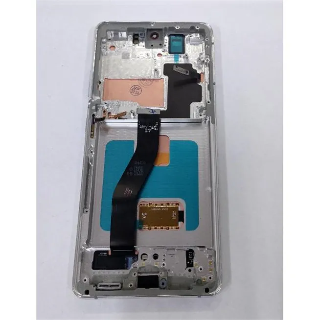 Pantalla lcd para Samsung Galaxy S21 Ultra 5G SM-G998F mas tactil negro mas marco plata calidad premium