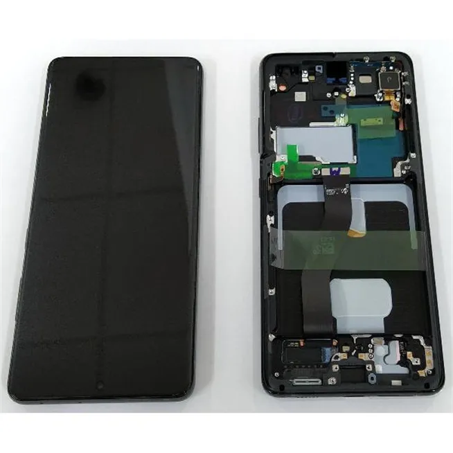 Pantalla para Samsung SM-G998B Galaxy S21 Ultra GH82-26036A + táctil negro + marco Phantom Black Service Pack Premi