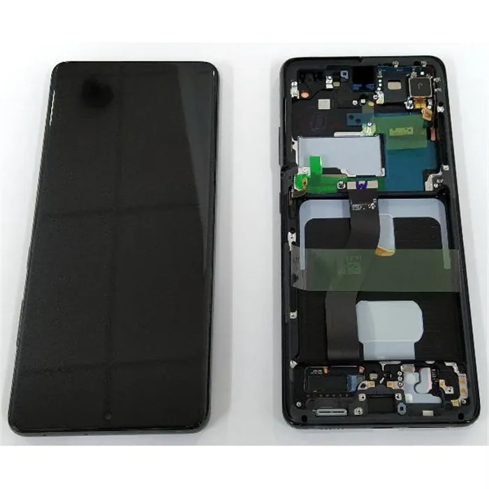 Pantalla para Samsung SM-G998B Galaxy S21 Ultra GH82-26036A + táctil negro + marco Phantom Black Service Pack Premi