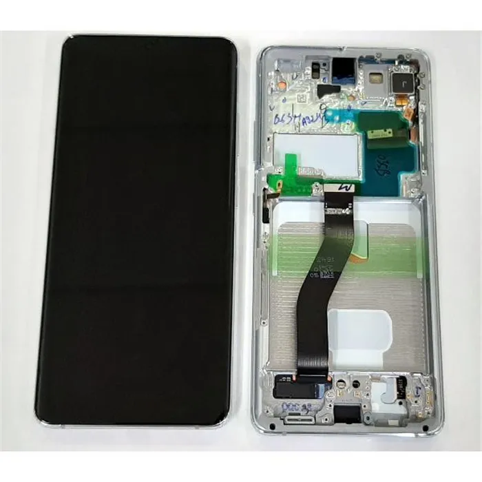 Pantalla para Samsung SM-G998B Galaxy S21 Ultra GH82-26035B mas táctil negro mas marco plata  Service Pack Premium