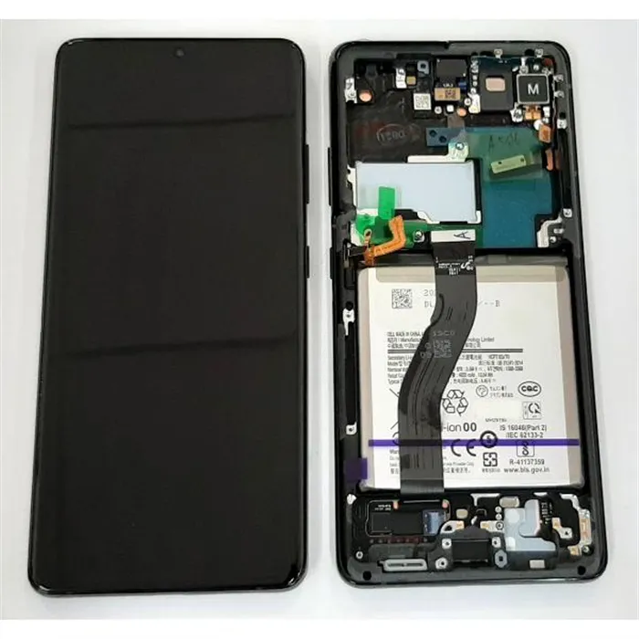 Pantalla lcd para Samsung Galaxy S21 Ultra 5G SM-G998F mas tactil negro mas marco negro Service Pack