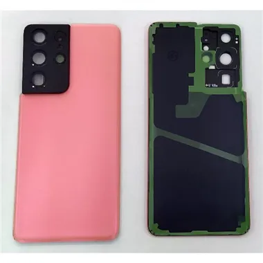Tapa trasera o tapa bateria rosa para Samsung Galaxy S21 Ultra SM-G998 mas cubierta camara