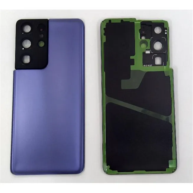 Tapa trasera o tapa bateria purpura para Samsung Galaxy S21 Ultra SM-G998 mas cubierta camara
